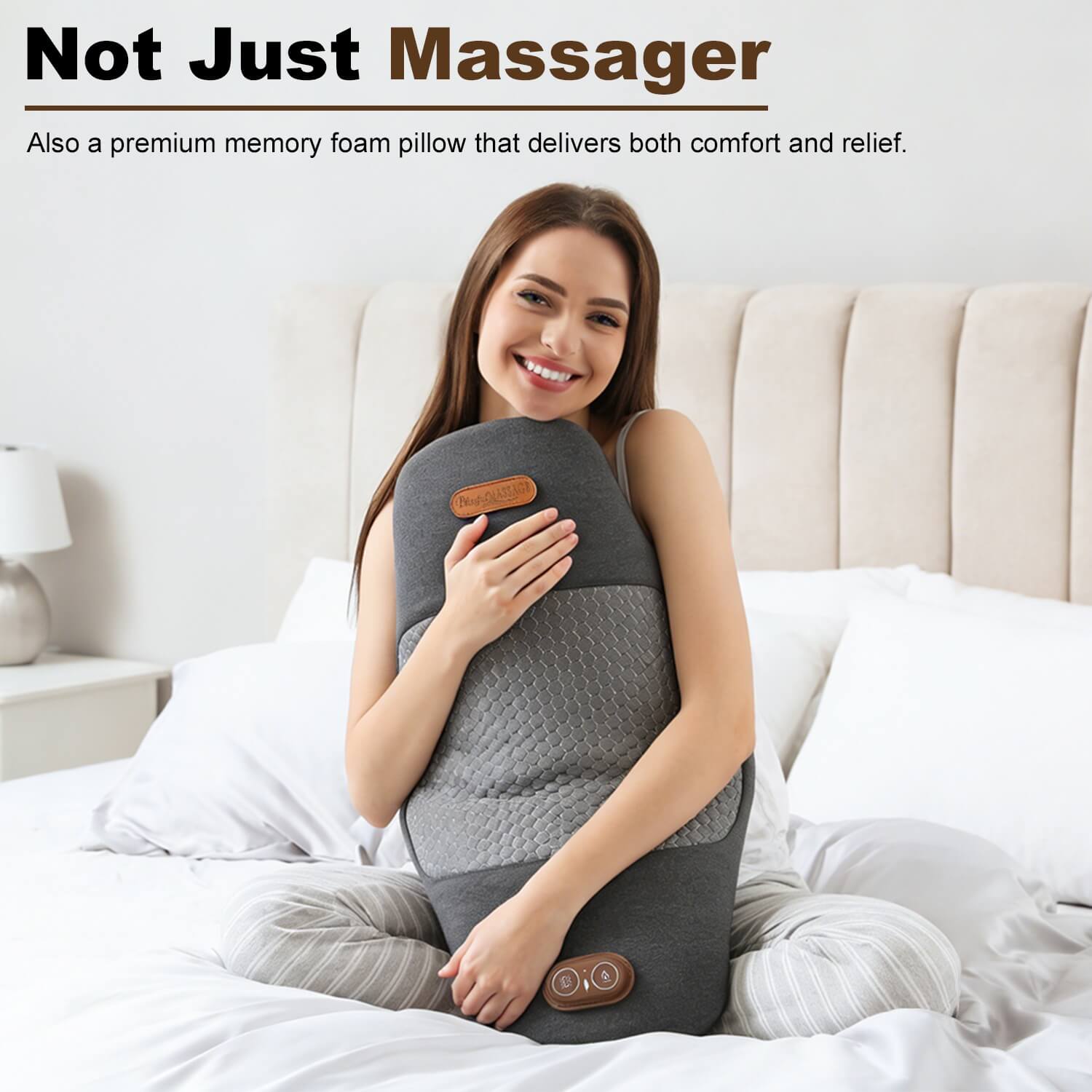 Electric Lumbar Support Pillow With Massage | 2 In 1 Lumbar Massager