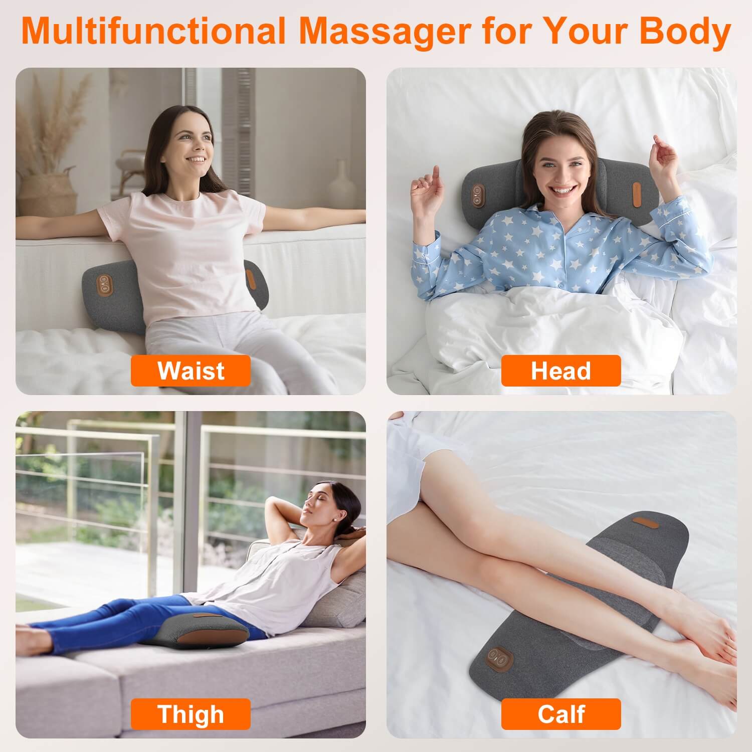 Electric Lumbar Support Pillow With Massage | 2 In 1 Lumbar Massager