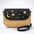 Elena Star Studded Rattan Handbag - Black & Gold - Tucan Trading