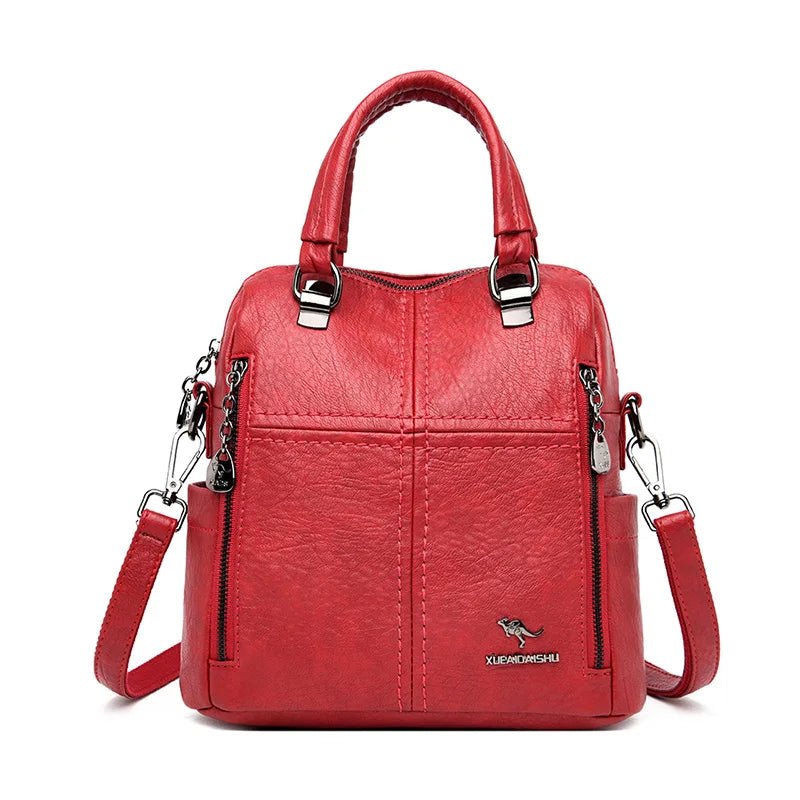 Hot Sale High Quality Leather Backpack Women Shoulder Bags Multifunction Travel Backpack School Bags for Girls Bagpack Mochila - Tucan Trading