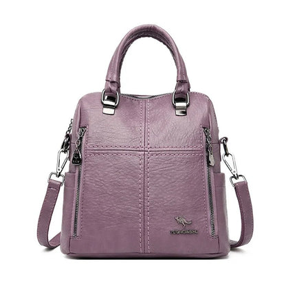 Hot Sale High Quality Leather Backpack Women Shoulder Bags Multifunction Travel Backpack School Bags for Girls Bagpack Mochila - Tucan Trading