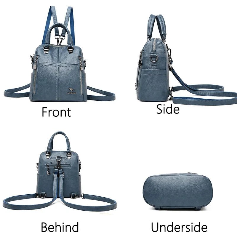 Hot Sale High Quality Leather Backpack Women Shoulder Bags Multifunction Travel Backpack School Bags for Girls Bagpack Mochila - Tucan Trading