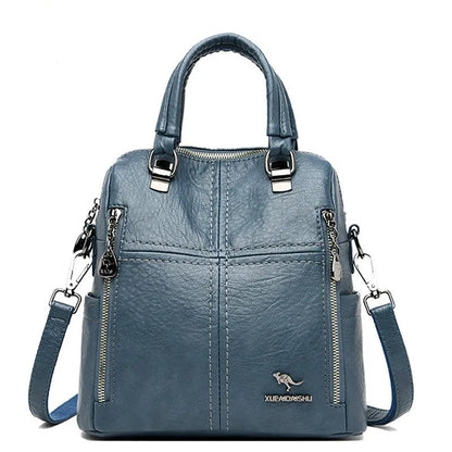 Hot Sale High Quality Leather Backpack Women Shoulder Bags Multifunction Travel Backpack School Bags for Girls Bagpack Mochila - Tucan Trading