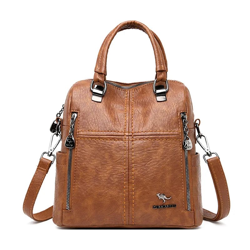 Hot Sale High Quality Leather Backpack Women Shoulder Bags Multifunction Travel Backpack School Bags for Girls Bagpack Mochila - Tucan Trading