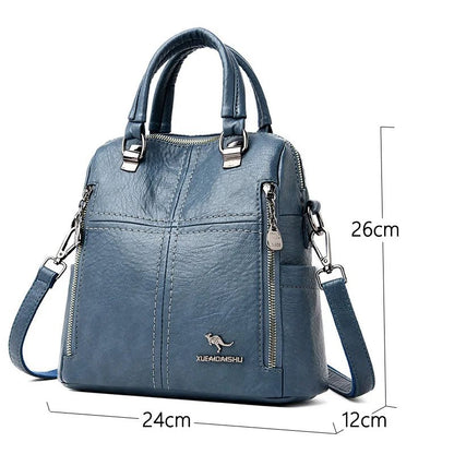 Hot Sale High Quality Leather Backpack Women Shoulder Bags Multifunction Travel Backpack School Bags for Girls Bagpack Mochila - Tucan Trading