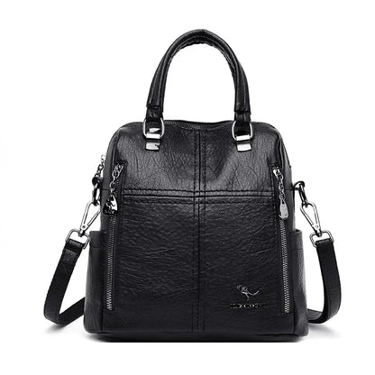 Hot Sale High Quality Leather Backpack Women Shoulder Bags Multifunction Travel Backpack School Bags for Girls Bagpack Mochila - Tucan Trading