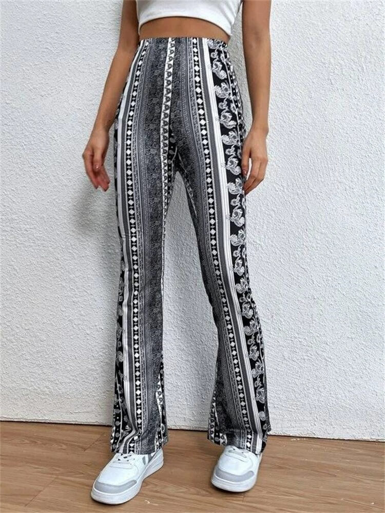 High Elastic Trousers For Women | Sexy Printed Pants For Women