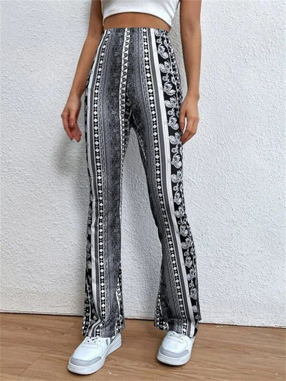High Elastic Trousers For Women | Sexy Printed Pants For Women