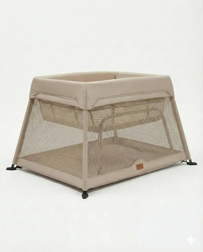 Airpod 3 Travel Cot Includes Newborn Bassinet Insert - Beige - Tucan Trading