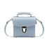 Handmade Leather Sugarcube Handbag - Lilac Grey - Tucan Trading