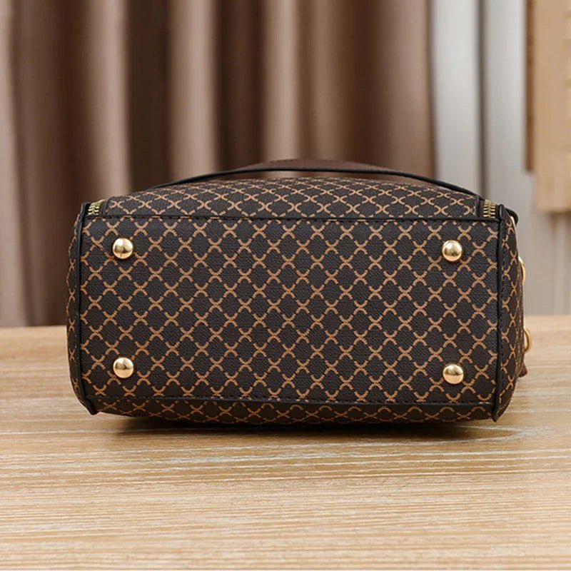 New Women Handbag Bag Luxury Design Bucket Shoulder Crossbody Bag Flip Check Print Large Capacity Single Shoulder Straddle Bag - Tucan Trading