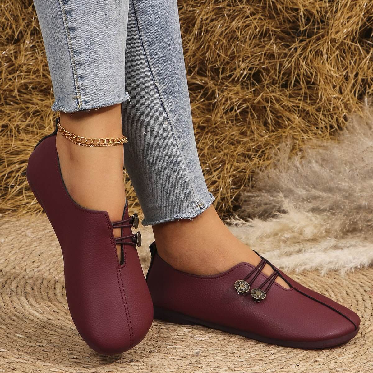 Soft Square Toe Slip On Sandals Summer Wear | Flat Sandals For Women