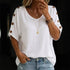 Stylish Crew Neck Button T-Shirt For Women | Women’s Pullover T-Shirt