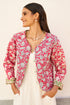 Yumi Pink Floral Reversible Cotton Quilted Jacket - Tucan Trading