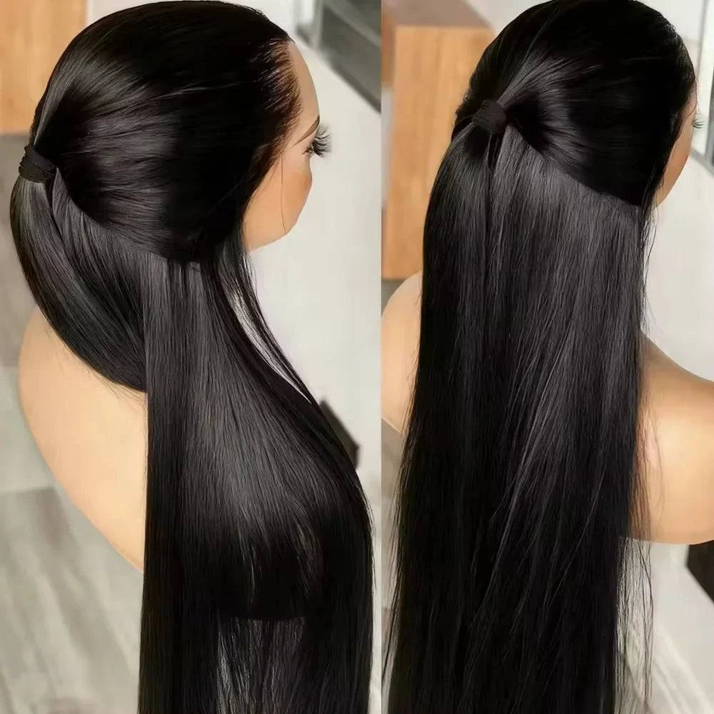 40 Inch Bone Straight Lace Frontal Human Hair Wig