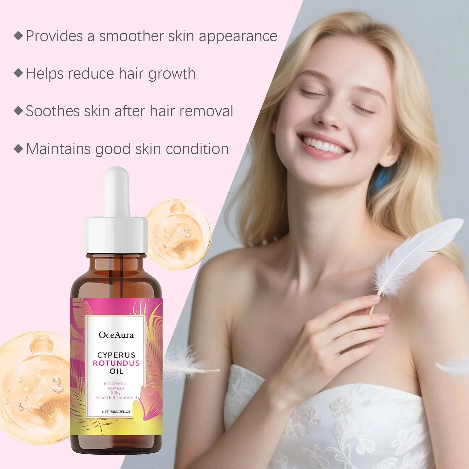 Cyperus Rotundus Oil for Hair Removal