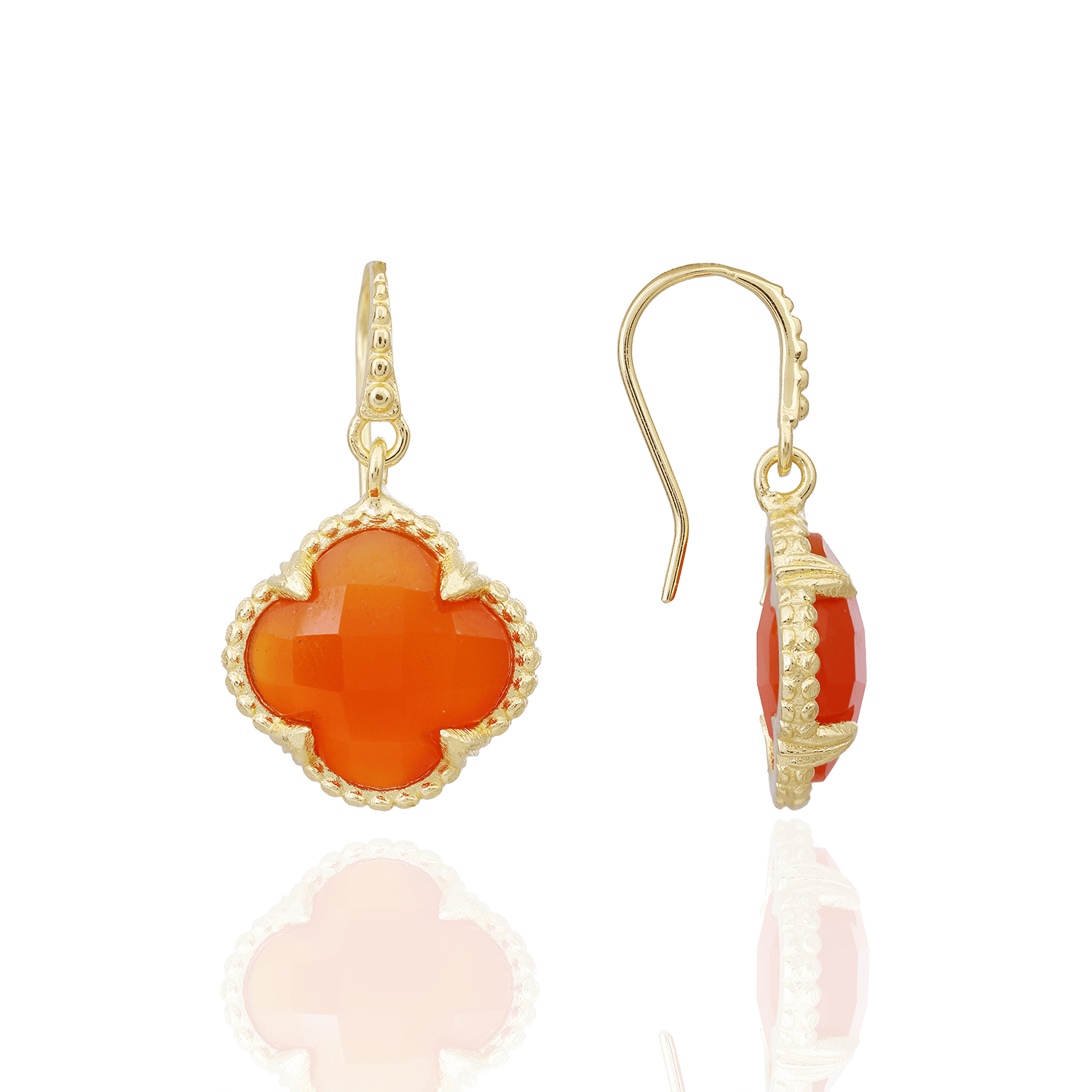 Tyche Gemstone Earrings Carnelian - Tucan Trading