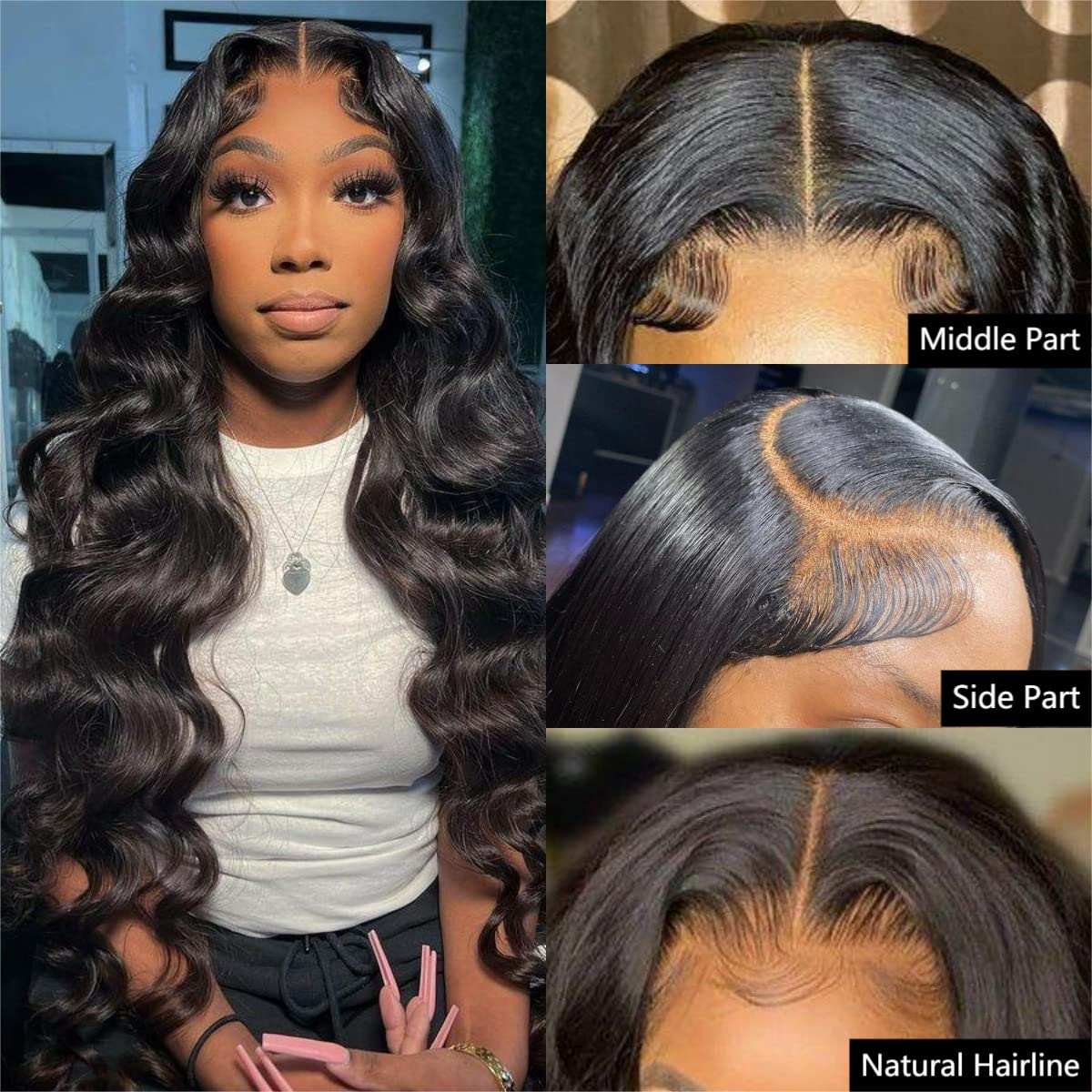 4x6 Lace Closure Natural Color Human Hair Wig