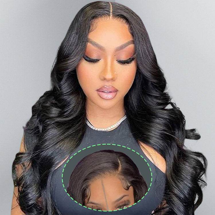 4x7 Lace Closure Natural Color Human Hair Wig