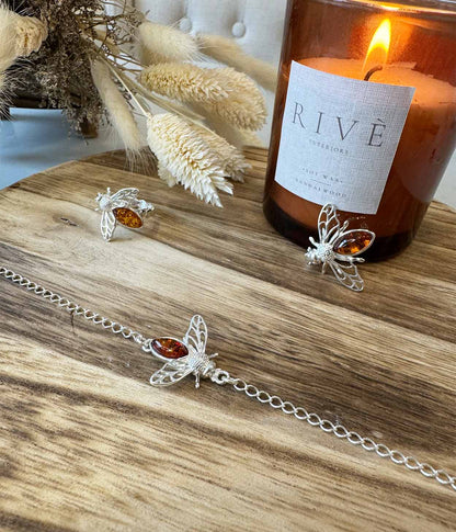 Amber Bee Ring - Tucan Trading
