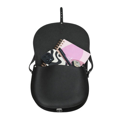 Handmade Leather Saddle Bag - Black - Tucan Trading