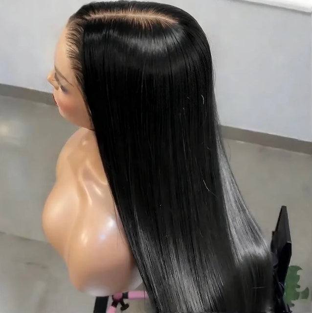 40 Inch Bone Straight Lace Frontal Human Hair Wig
