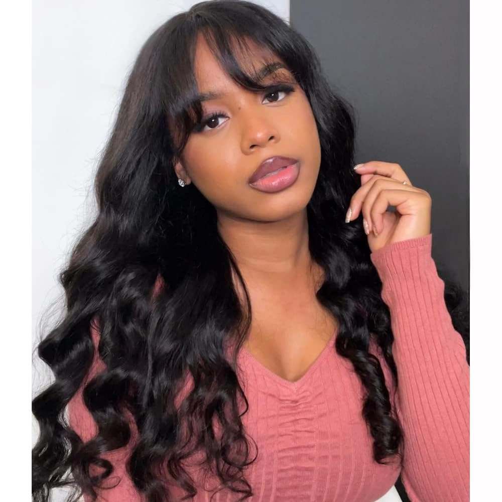 Full Machine Made Body Wave Natural Color Wig