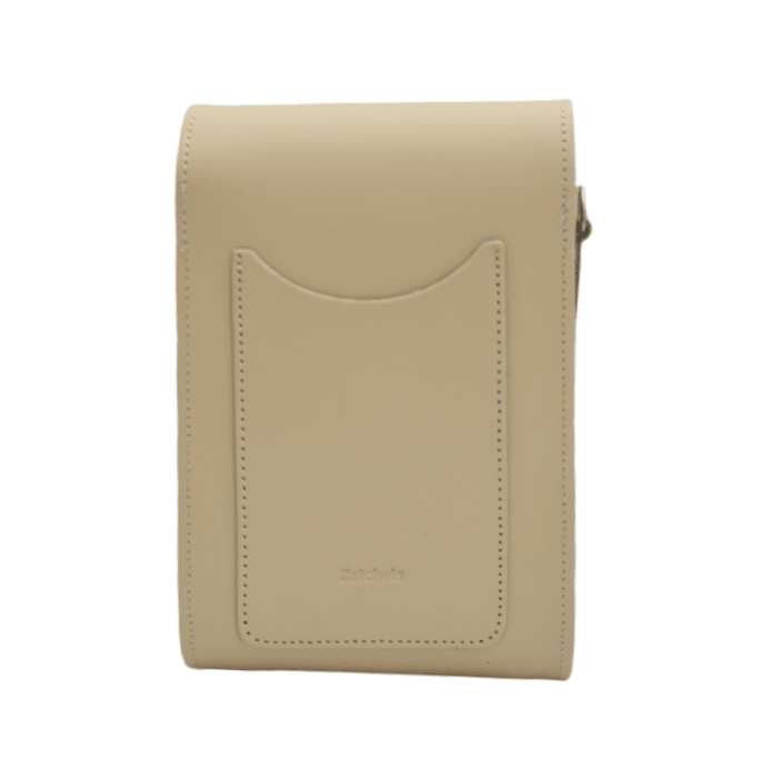 Handmade Leather Festival Phone Bag - Cream - Tucan Trading