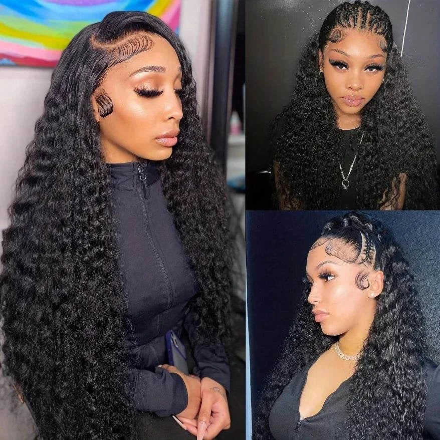 Deep Wave Human Hair Wig 13x4 Lace Front Wig For Women