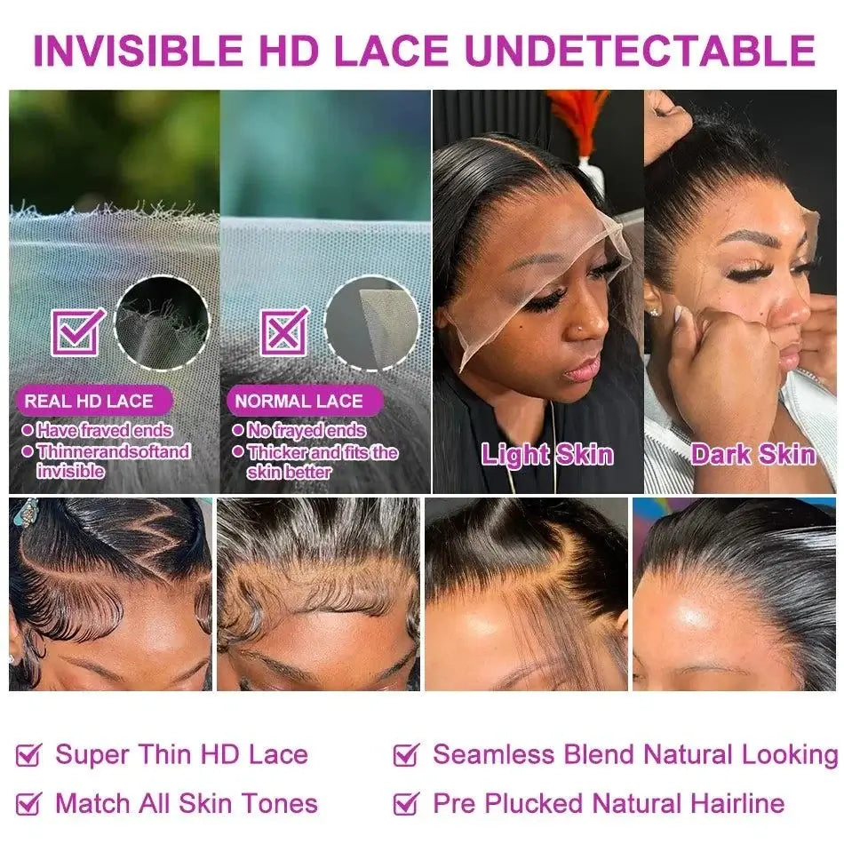 Inch Body Wave 13x6 Hd Transparent Lace Frontal Wig