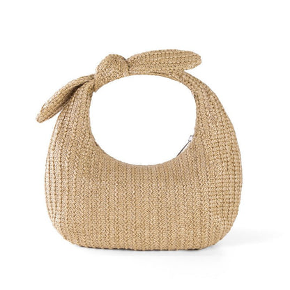 Vacation Style Bow Straw Handbag Clutch - Tucan Trading