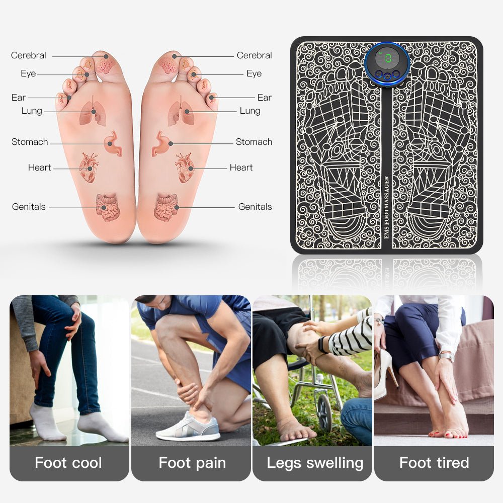 Rechargeable Portable Foot Intelligent Massage Pad - Tucan Trading