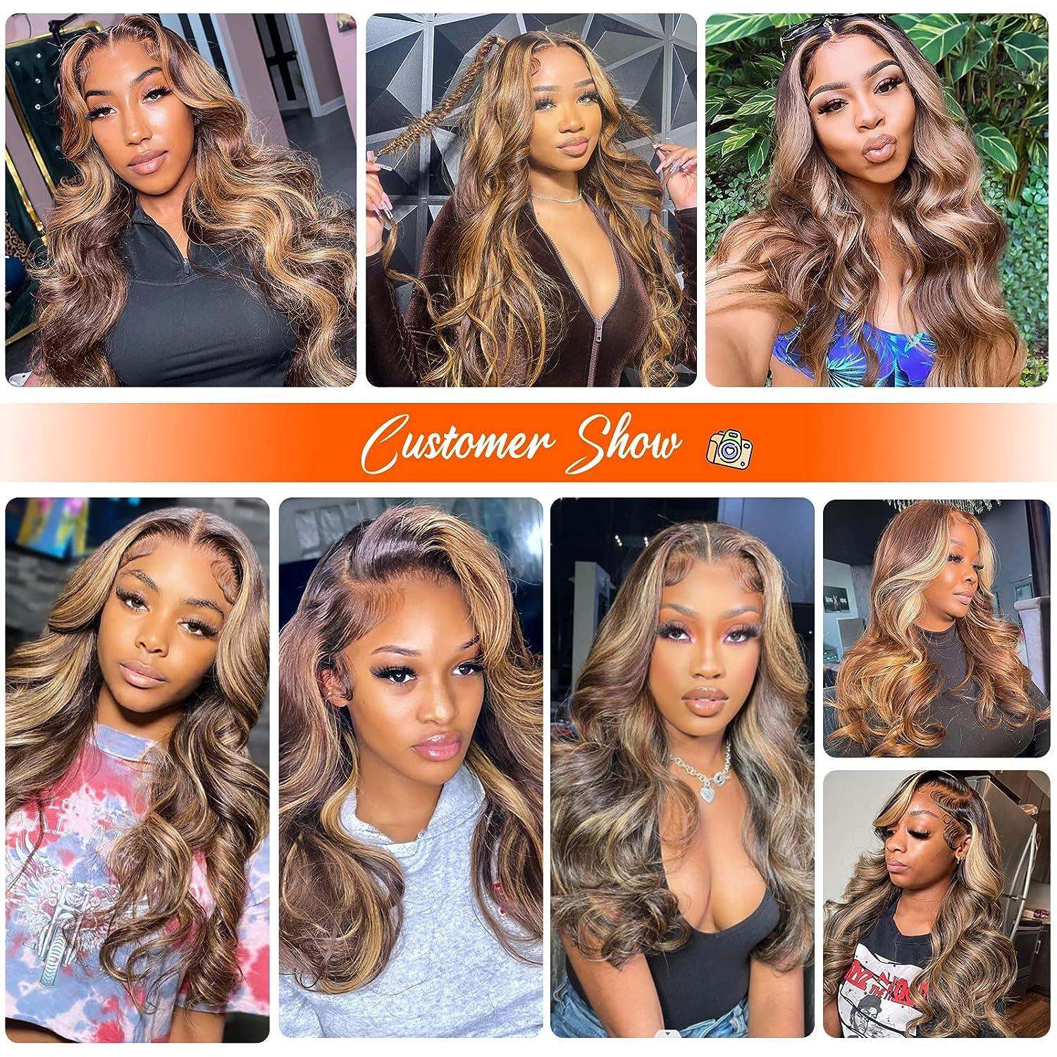 P4 27 13x4 Lace Front Human Hair Wig
