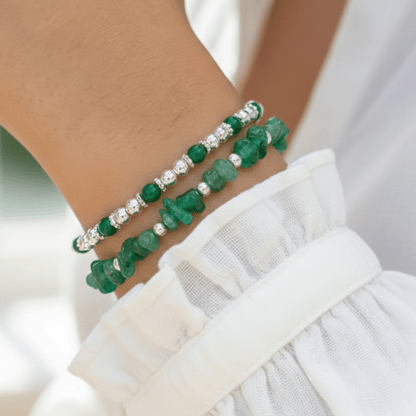Handmade Green Agate Gemstone Jewellery Set - Tucan Trading