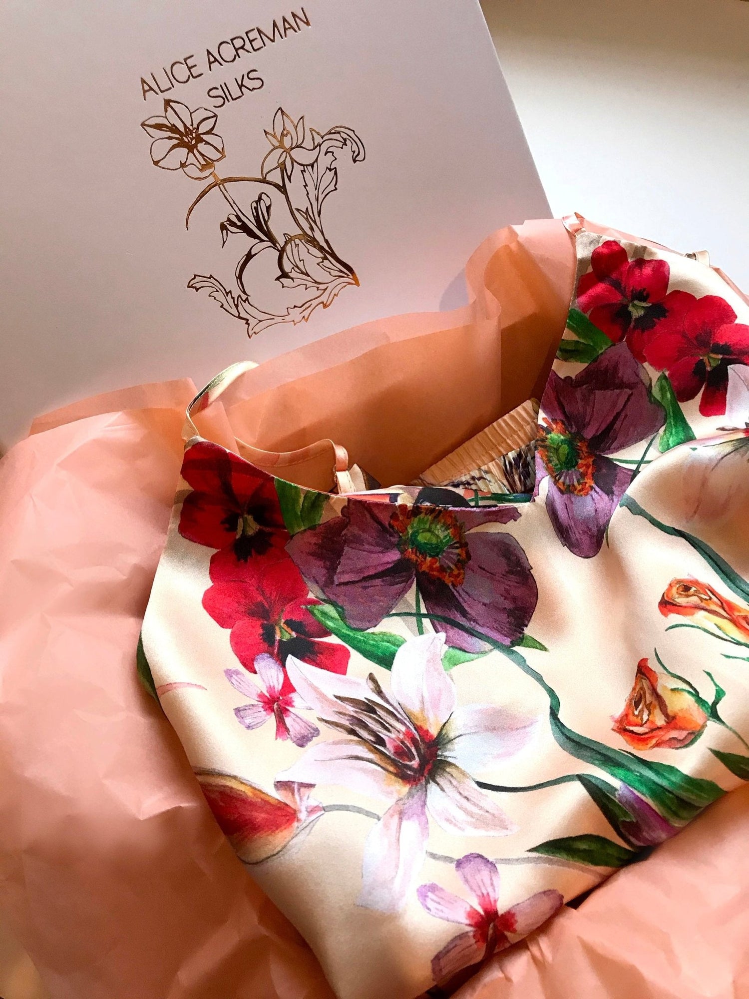 Silk Pyjamas - Set Cami and Shorts in &