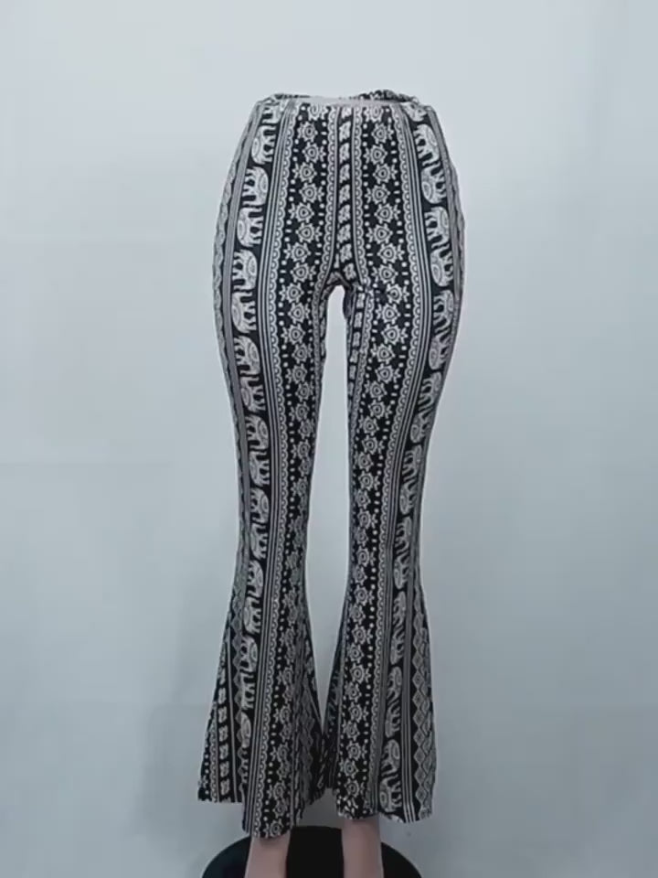 High Elastic Trousers For Women | Sexy Printed Pants For Women