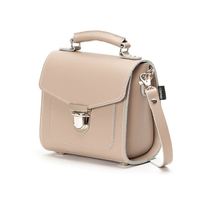 Handmade Leather Sugarcube Handbag - Iced Coffee - Tucan Trading