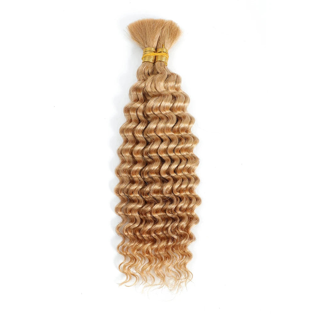 Human Braiding Hair Deep Wave Bulk Human Hair 100g No Weft Human Hair Bundles Micro Human Braiding Hair for Boho Braids